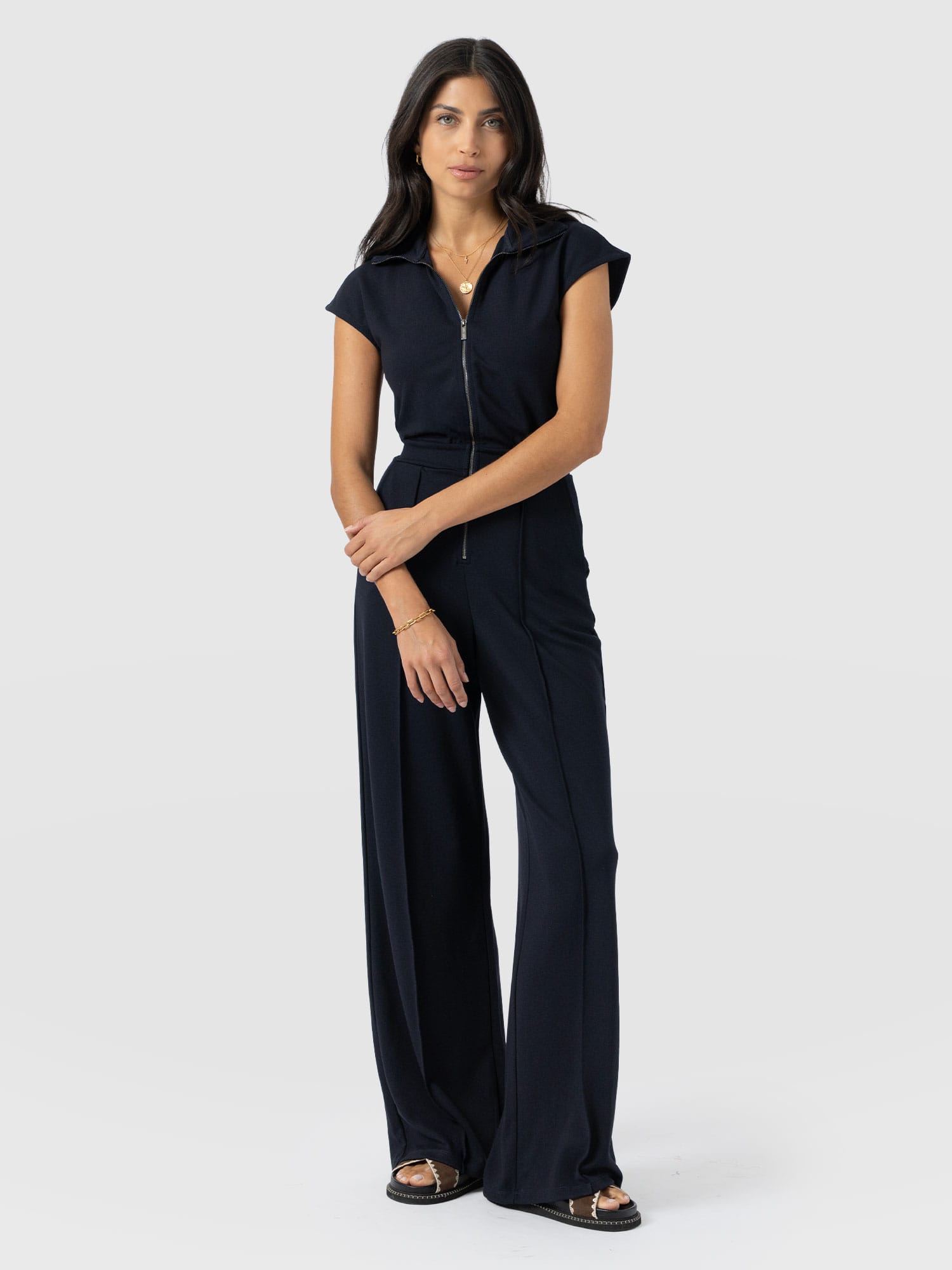 Keller Jumpsuit - Navy - Women's Jumpsuits | Saint + Sofia® USA