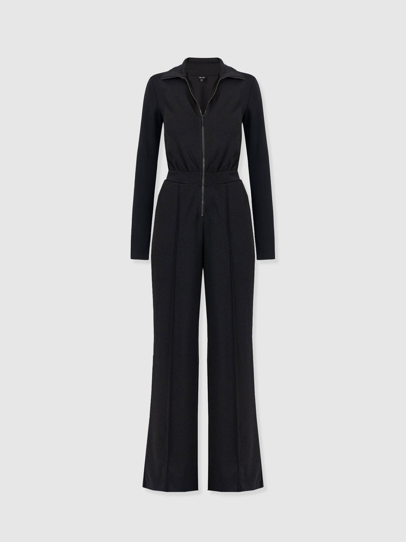 Keller Long Sleeve Jumpsuit - Black - Women's Jumpsuits | Saint + Sofia® USA