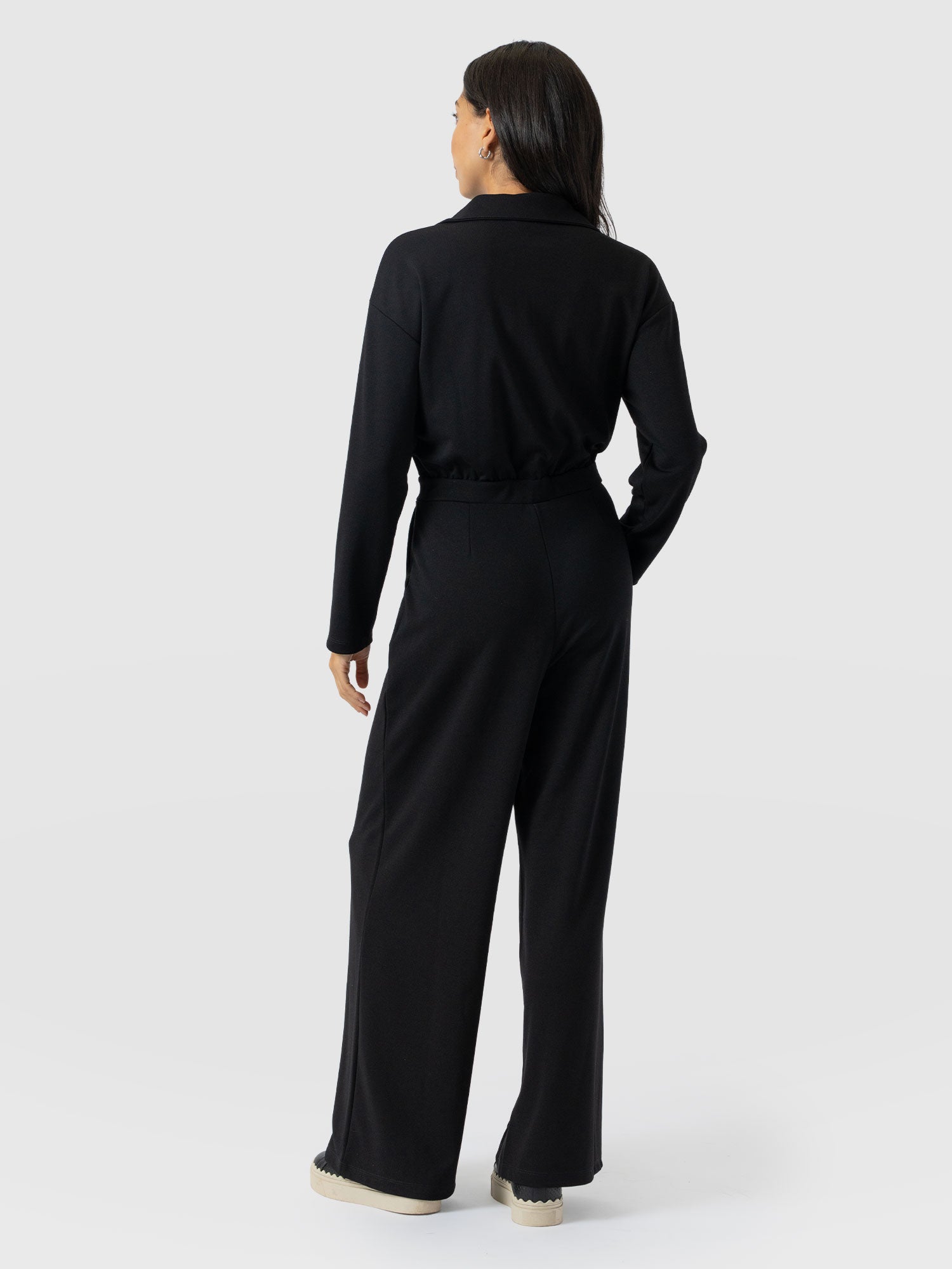 Keller Long Sleeve Jumpsuit - Black - Women's Jumpsuits | Saint + Sofia® USA