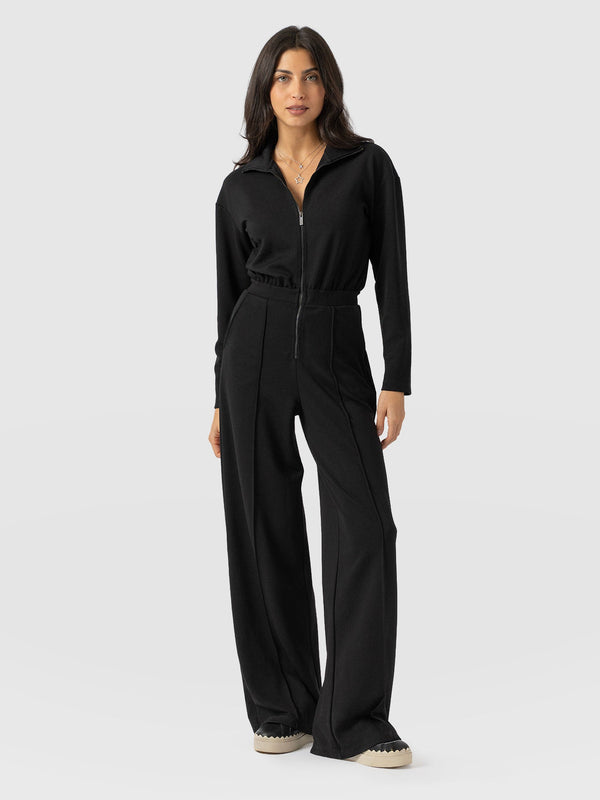 Keller Long Sleeve Jumpsuit - Black - Women's Jumpsuits | Saint + Sofia® USA