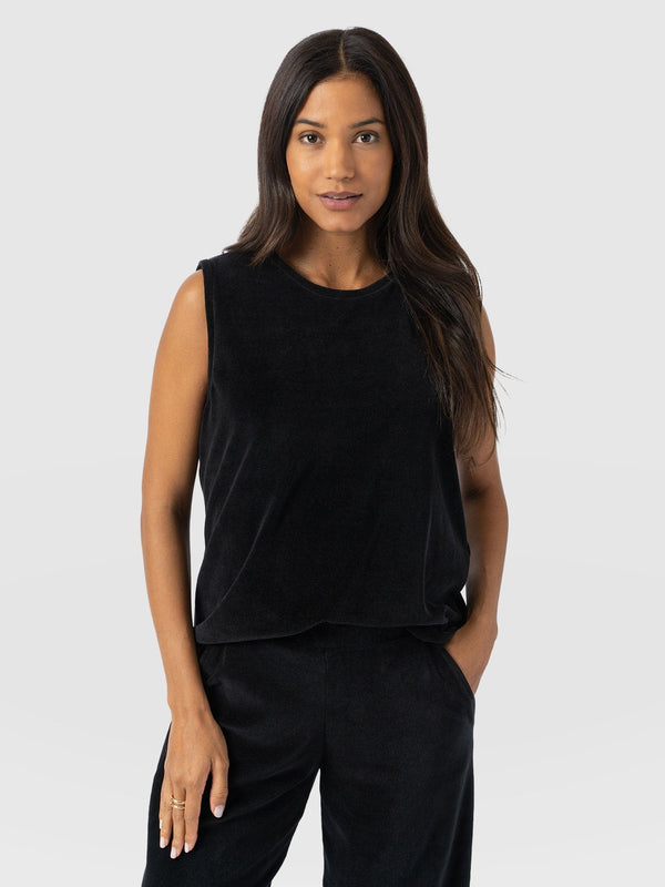 Keller Vest - Black Velvet - Women's T-shirts | Saint + Sofia® USA