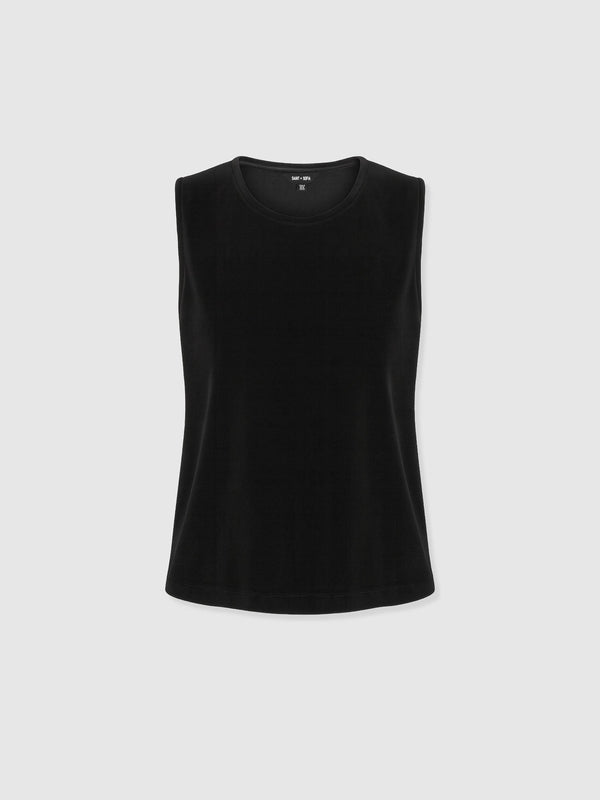 Keller Vest - Black Velvet - Women's T-shirts | Saint + Sofia® USA