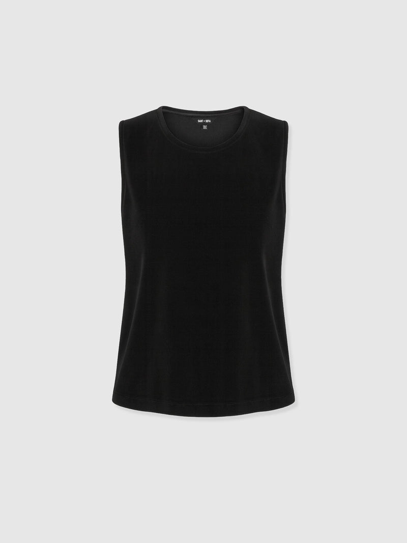 Keller Vest - Black Velvet - Women's T-shirts | Saint + Sofia® USA