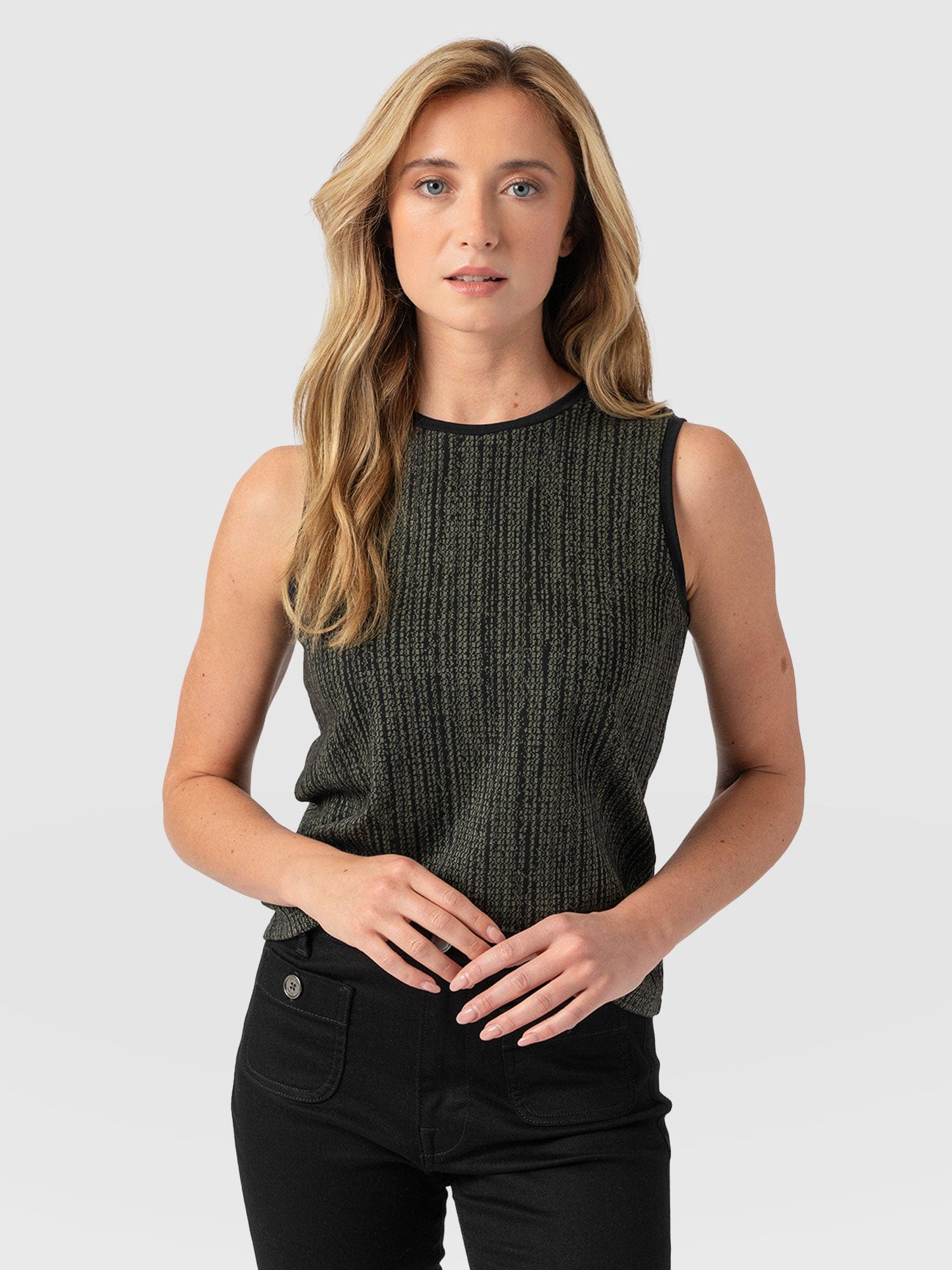 Keller Vest Green Texture - Women's Vests | Saint + Sofia® US