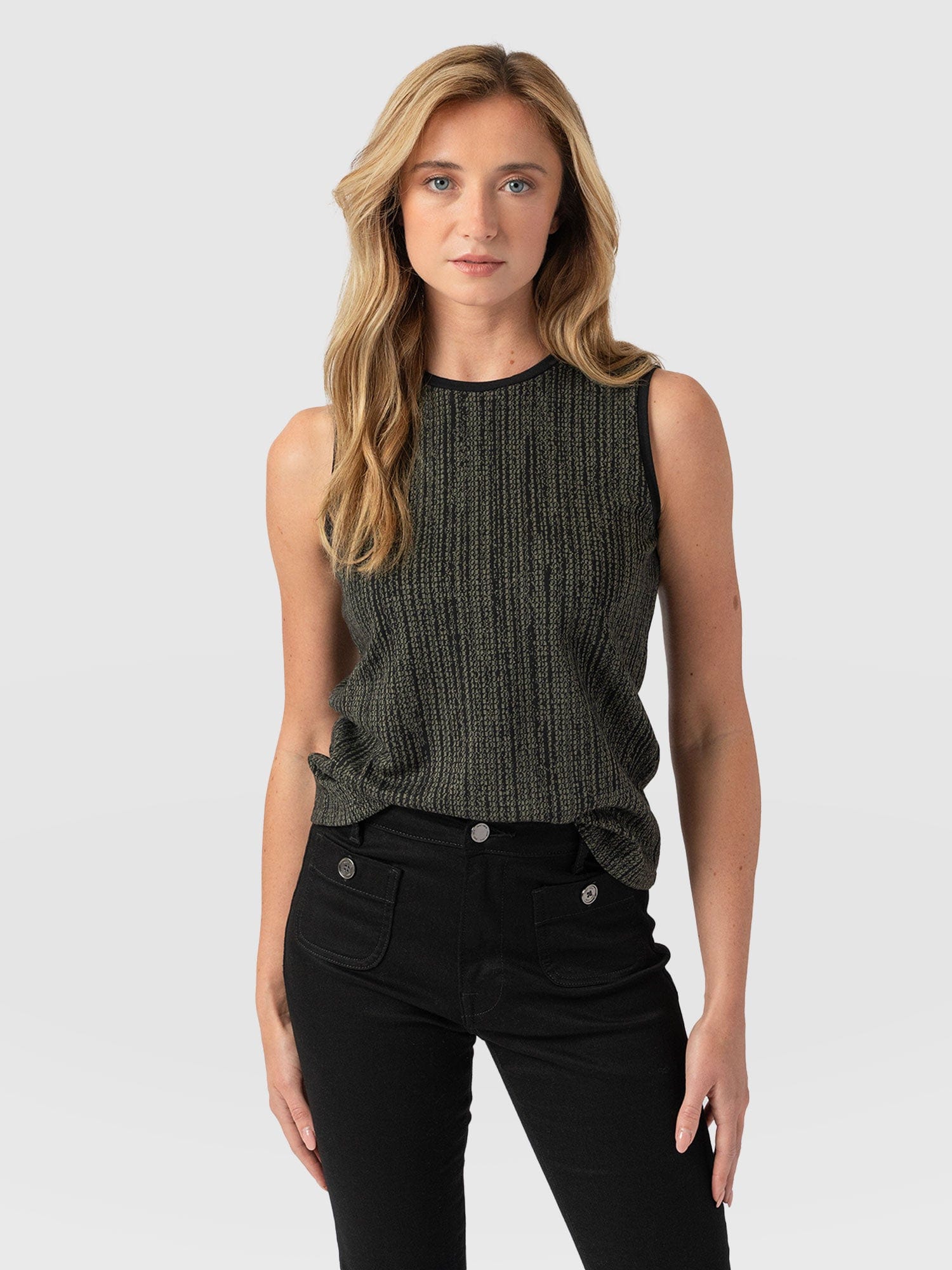 Keller Vest Green Texture - Women's Vests | Saint + Sofia® US