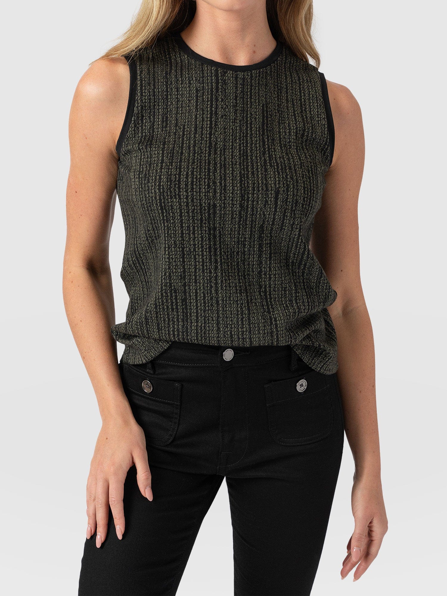Keller Vest Green Texture - Women's Vests | Saint + Sofia® US