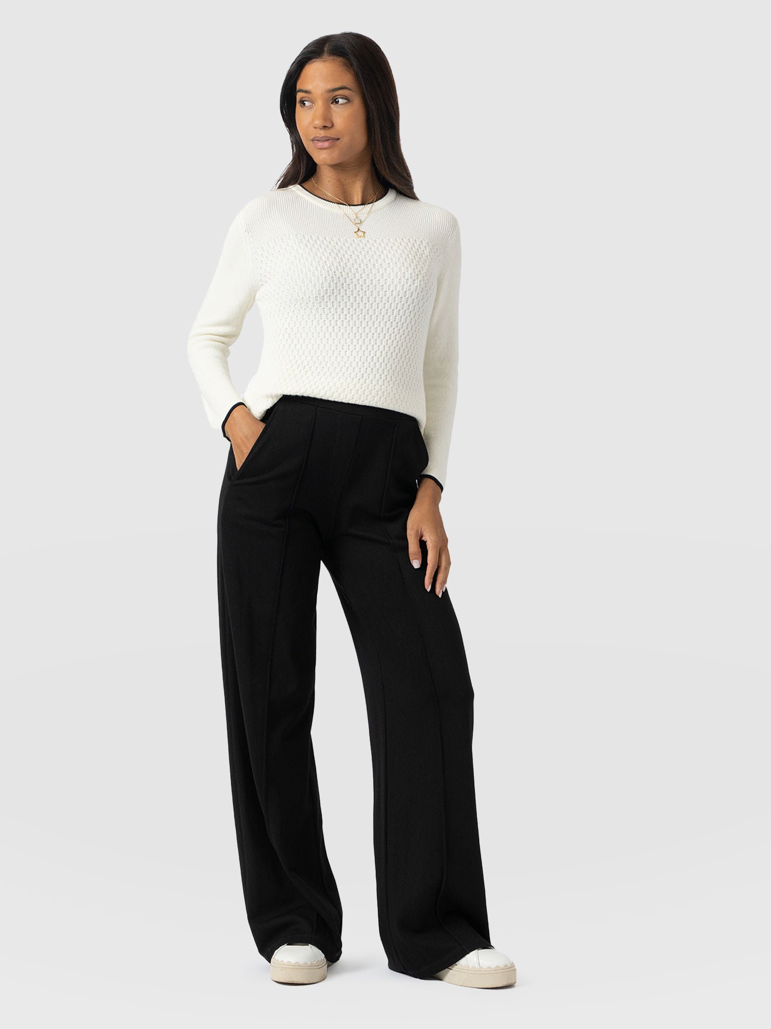 Keller Wide Leg Pant Black - Women's Pants | Saint + Sofia® USA