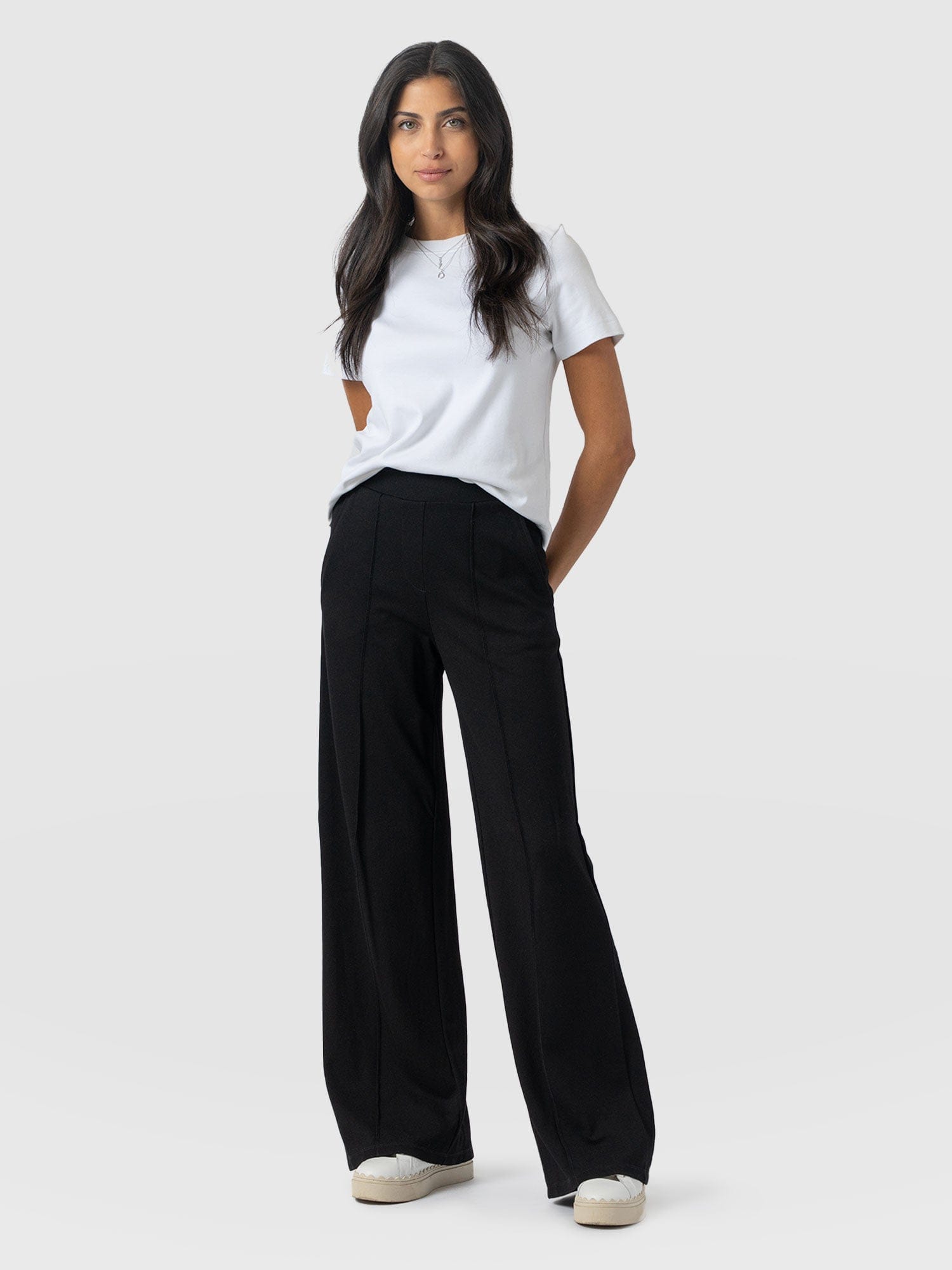 Keller Wide Leg Pant Black - Women's Pants | Saint + Sofia® USA