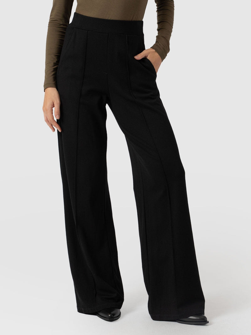 Keller Wide Leg Pant Black - Women's Pants | Saint + Sofia® USA