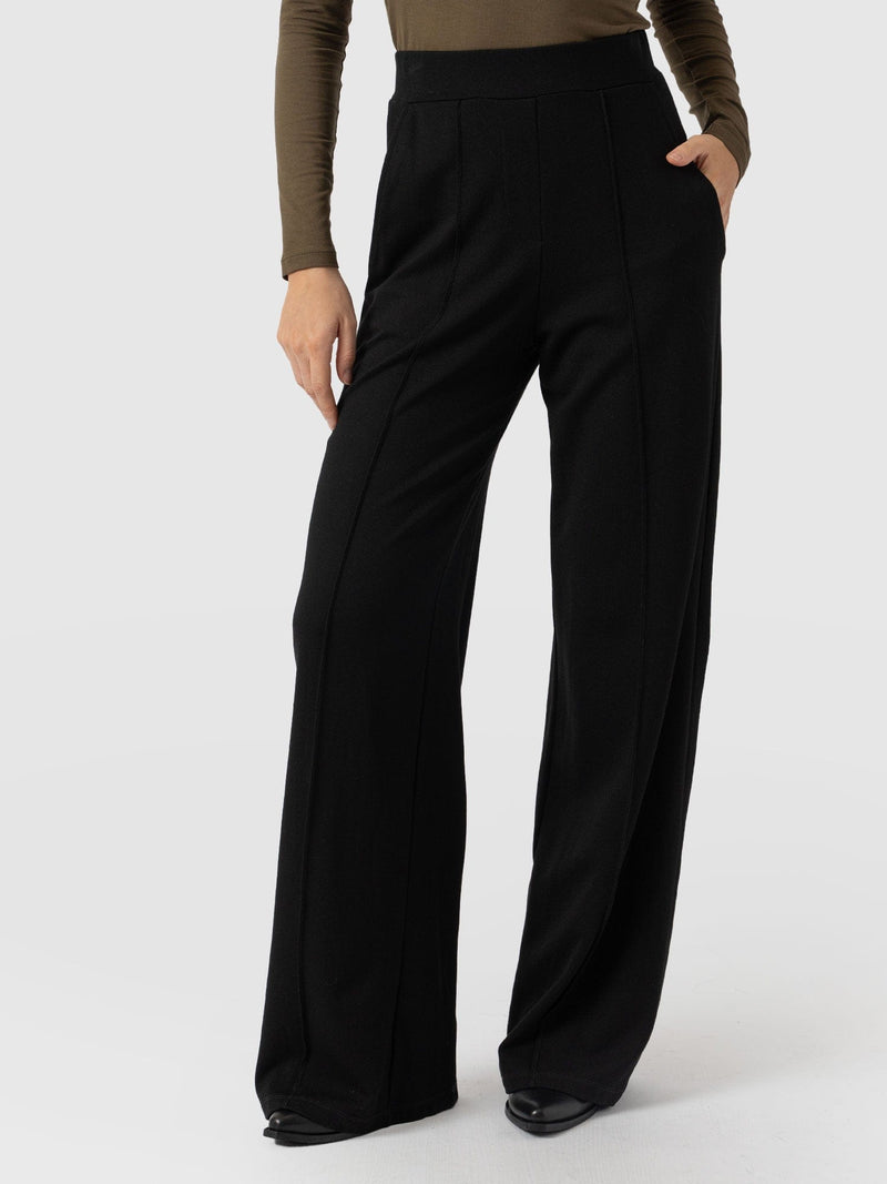 Keller Wide Leg Pant Black - Women's Pants | Saint + Sofia® USA