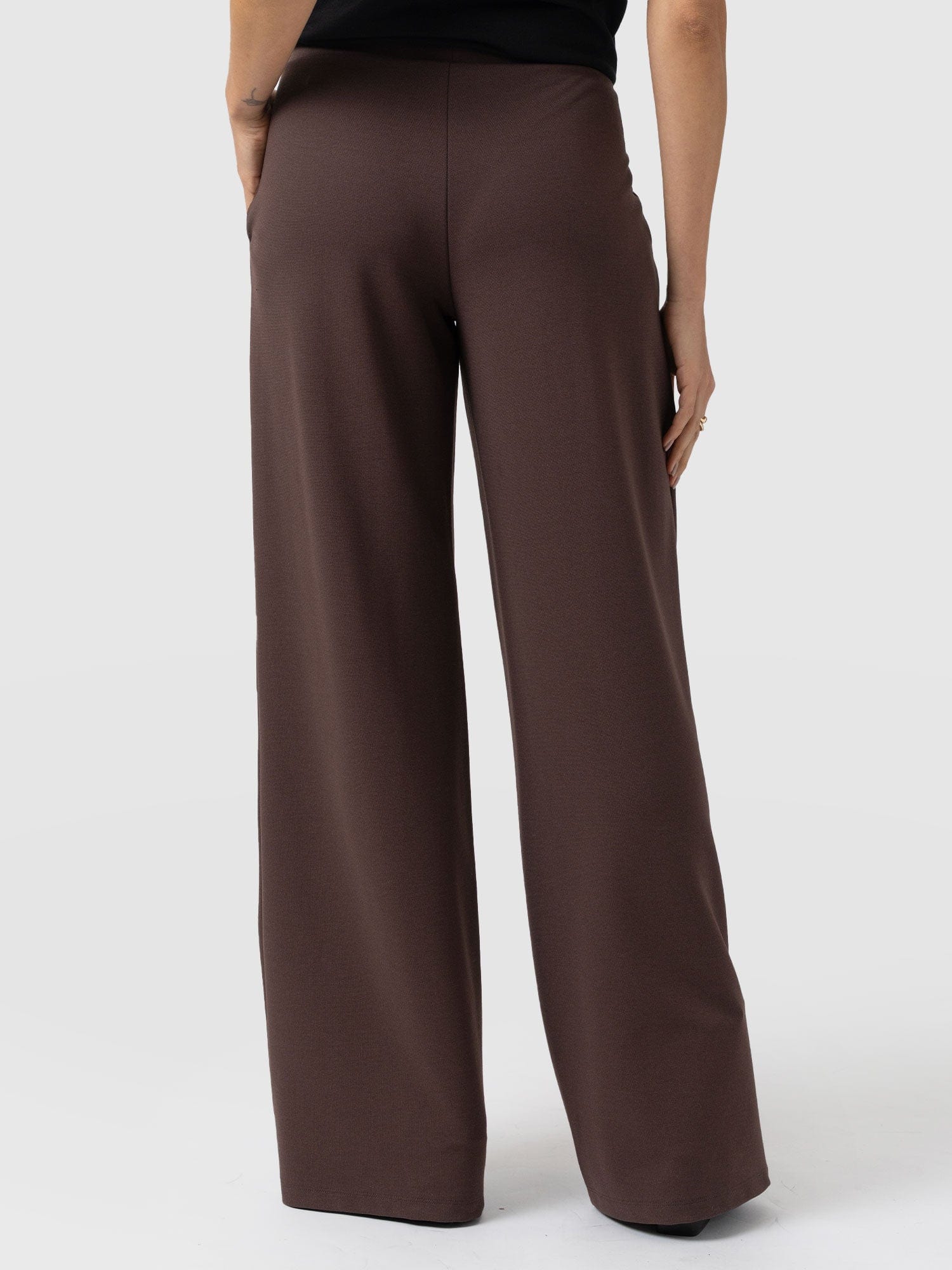 Keller Wide Leg Pant - Brown - Women's Pantss | Saint + Sofia? USA