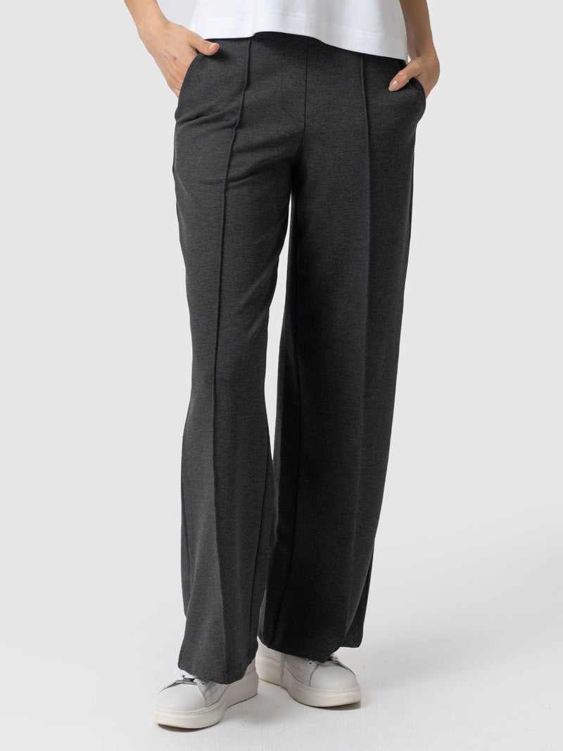Keller Wide Leg Pant Charcoal - Women's Pants | Saint + Sofia® USA