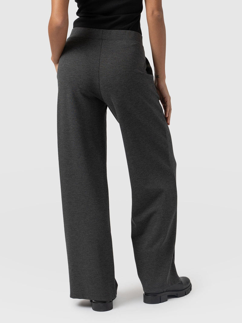 Keller Wide Leg Pant Charcoal - Women's Pants | Saint + Sofia® USA