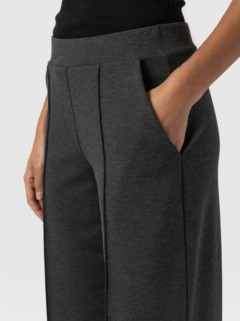 Keller Wide Leg Pant Charcoal - Women's Pants | Saint + Sofia® USA