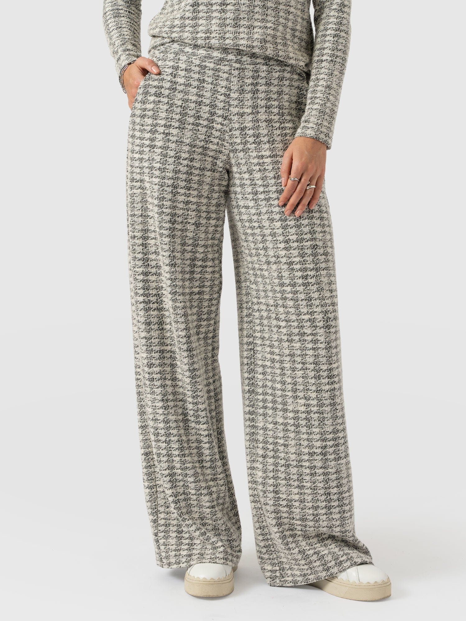 Keller Wide Leg Pant - Cream Boucle - Women's Pants | Saint + Sofia® USA