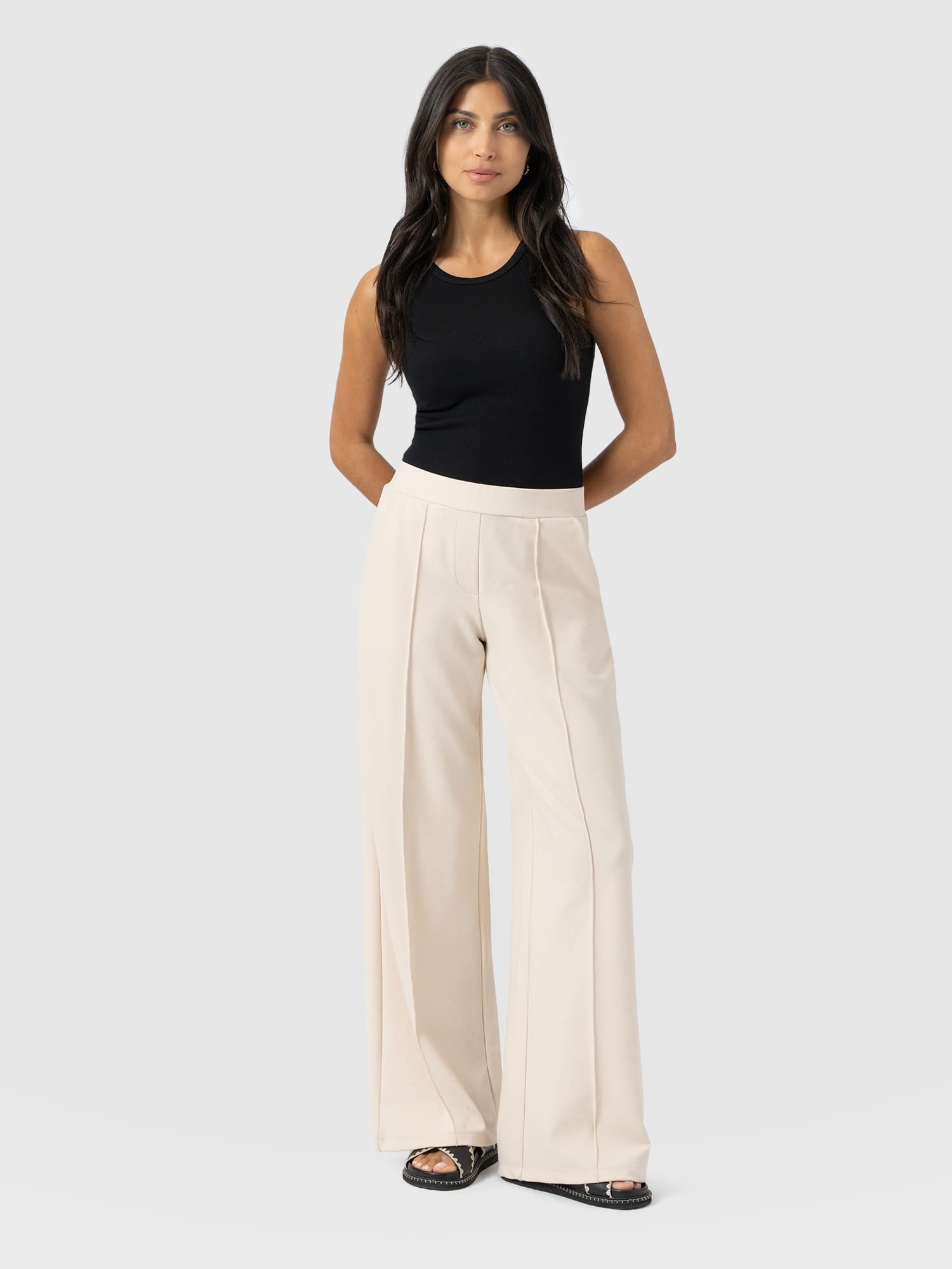 Keller Wide Leg Pant - Cream - Women's Pants | Saint + Sofia® USA