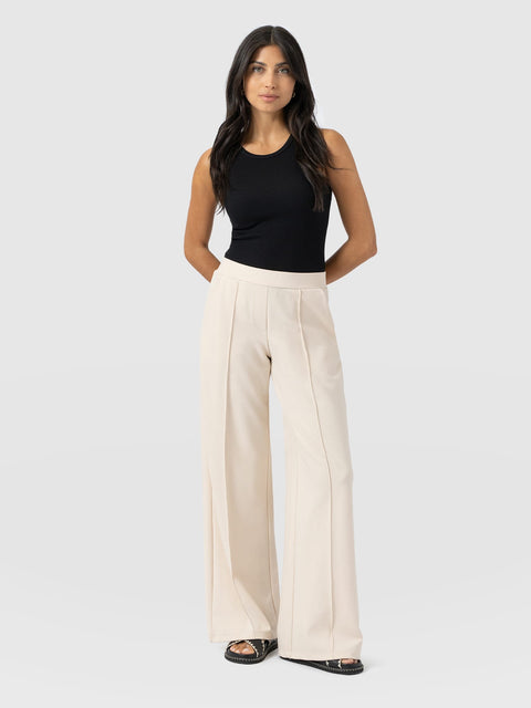 Keller Wide Leg Pant - Cream - Women's Pants | Saint + Sofia® USA