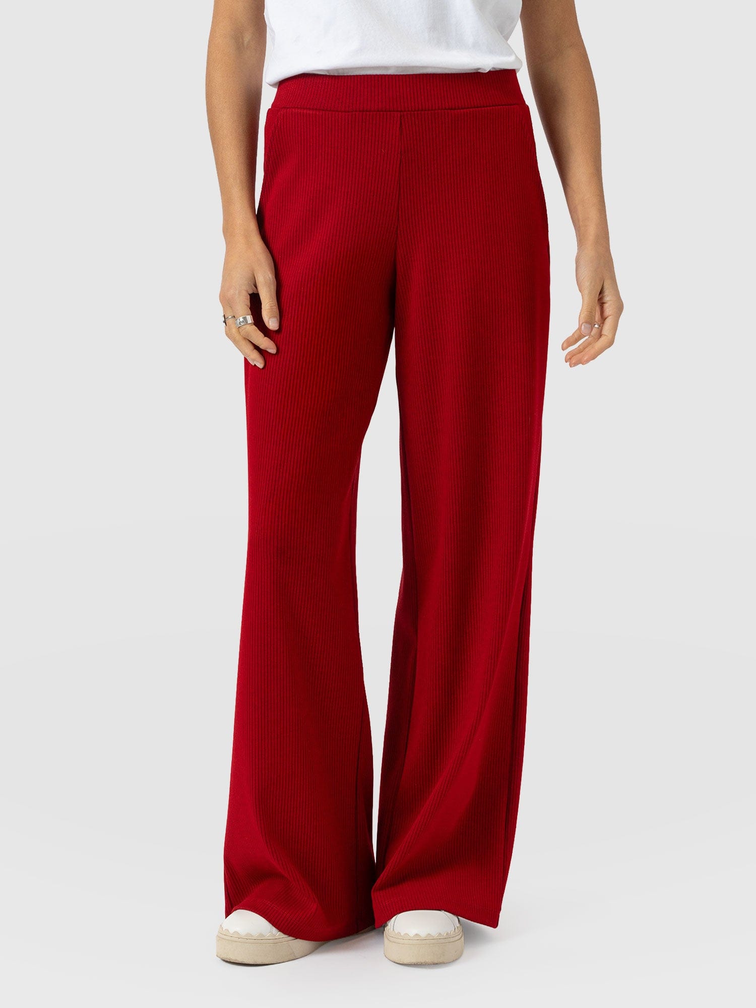 Keller Wide Leg Pant - Deep Red - Women's Pants | Saint + Sofia® USA