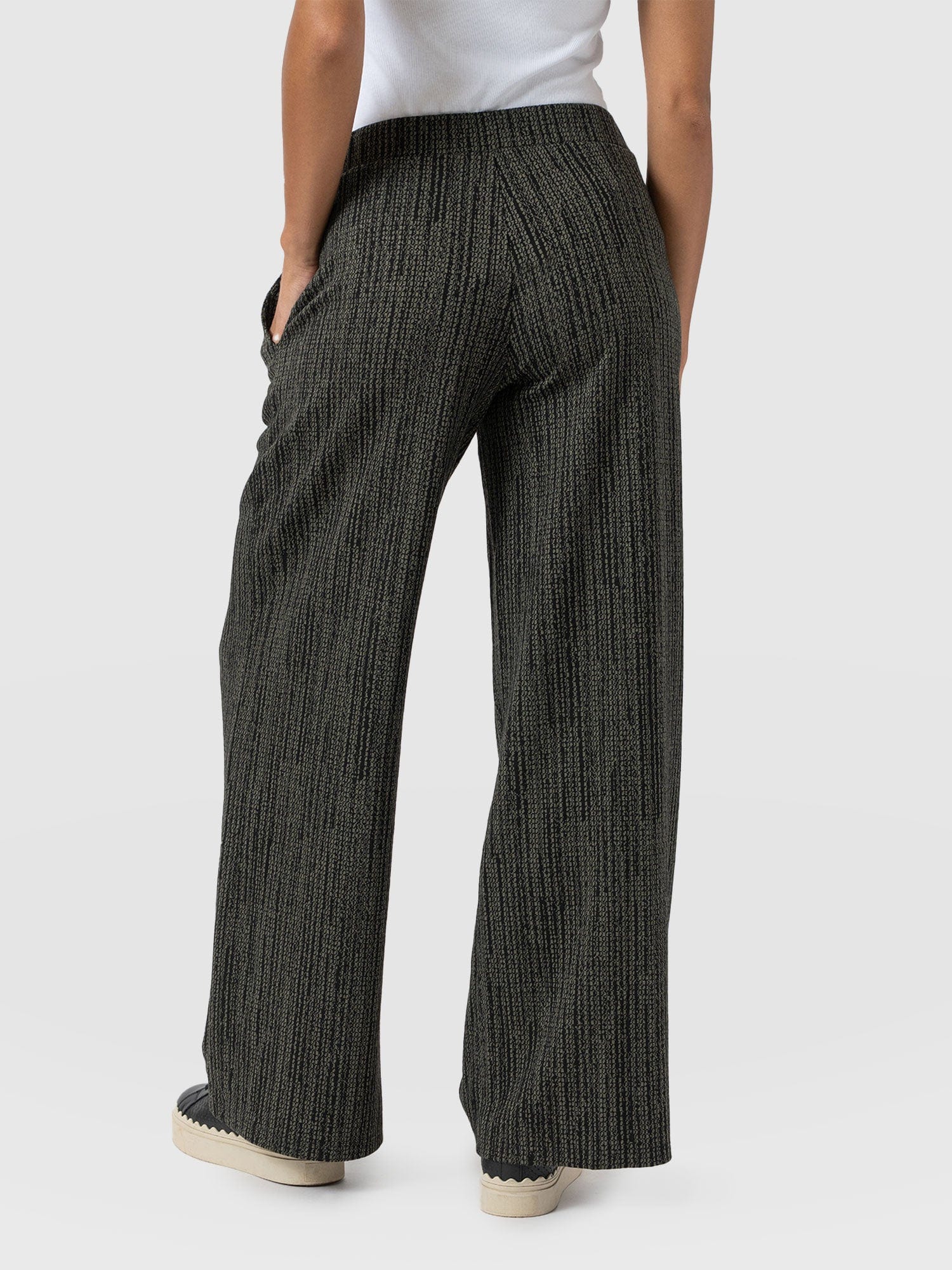 Keller Wide Leg Pant Green Texture - Women's Pants | Saint + Sofia® US