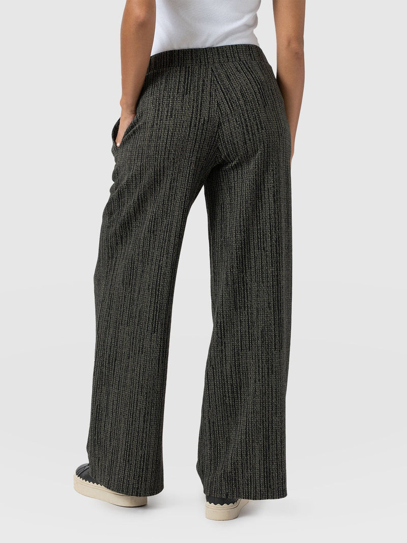 Keller Wide Leg Pant Green Texture - Women's Pants | Saint + Sofia® US