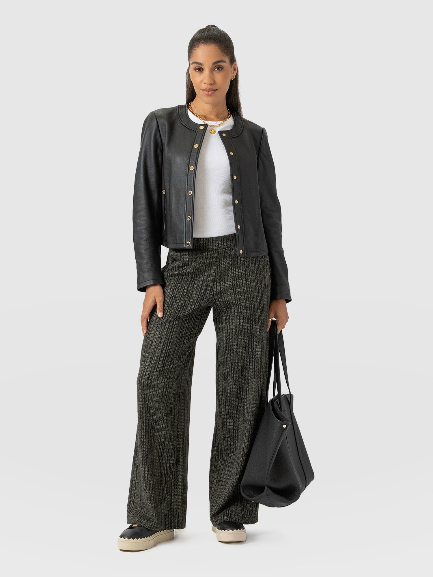 Keller Wide Leg Pant Green Texture - Women's Pants | Saint + Sofia® US