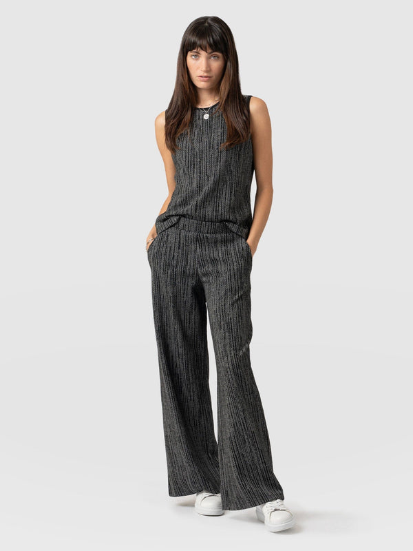 Keller Wide Leg Pant Grey/Black - Women's Pants | Saint + Sofia® US