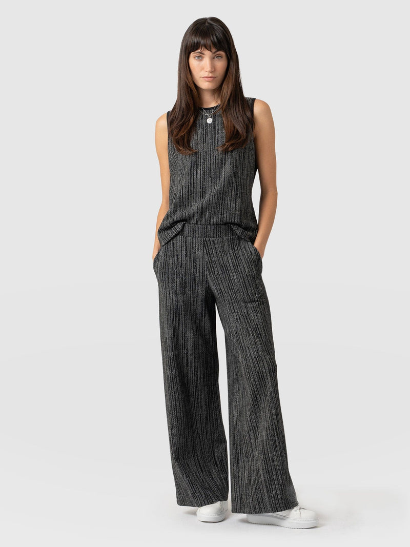 Keller Wide Leg Pant Grey/Black - Women's Pants | Saint + Sofia® US