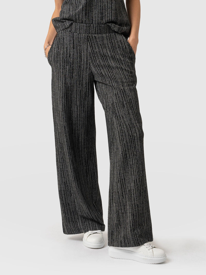 Keller Wide Leg Pant Grey/Black - Women's Pants | Saint + Sofia® US