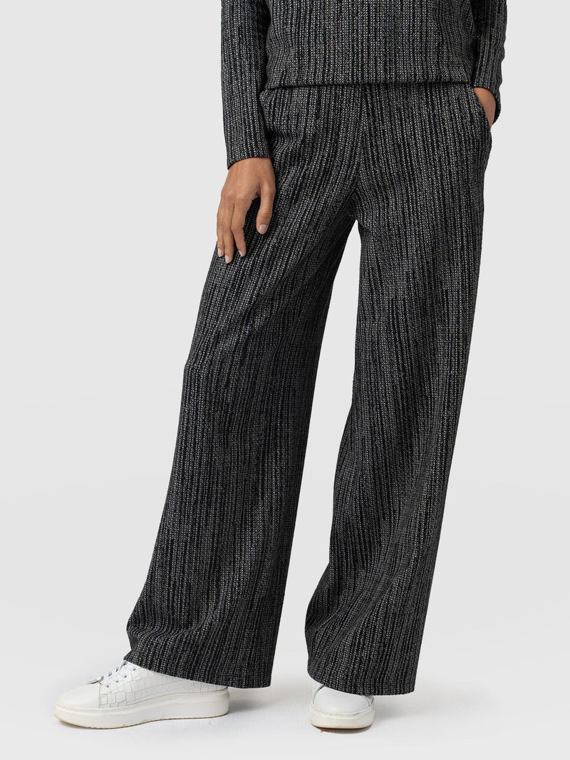 Keller Wide Leg Pant Grey/Black - Women's Pants | Saint + Sofia® US