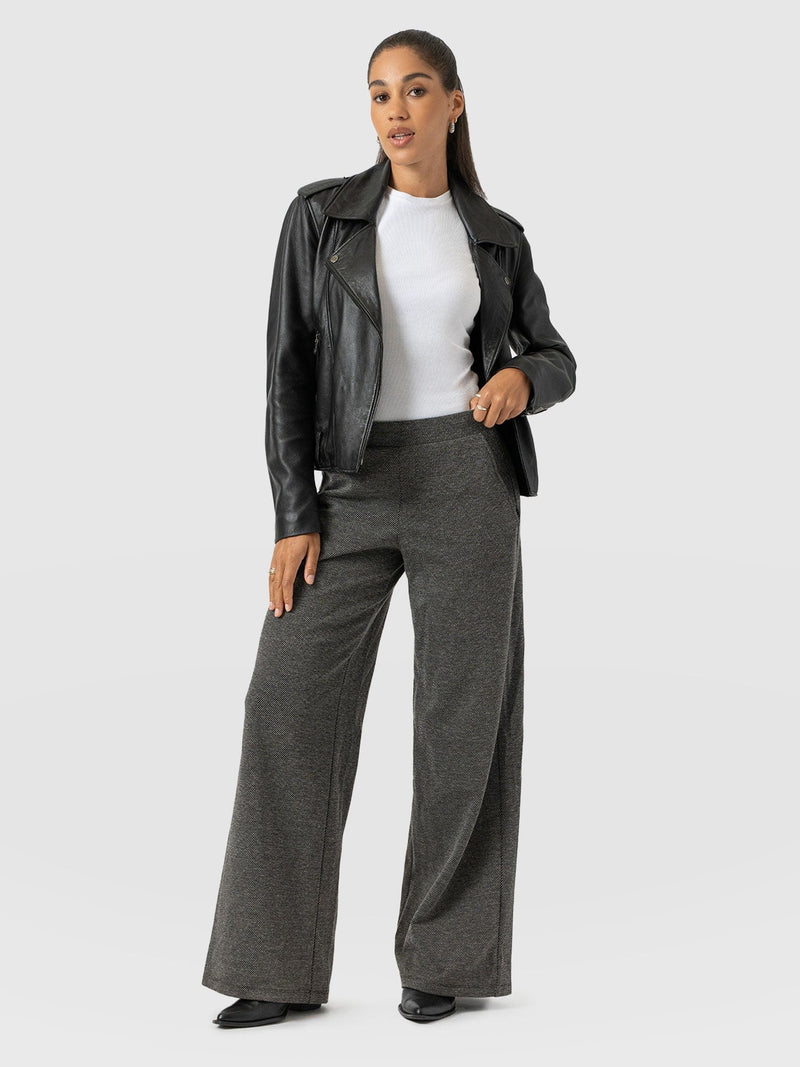 Keller Wide Leg Pant - Grey Twill - Women's Trousers | Saint + Sofia® US