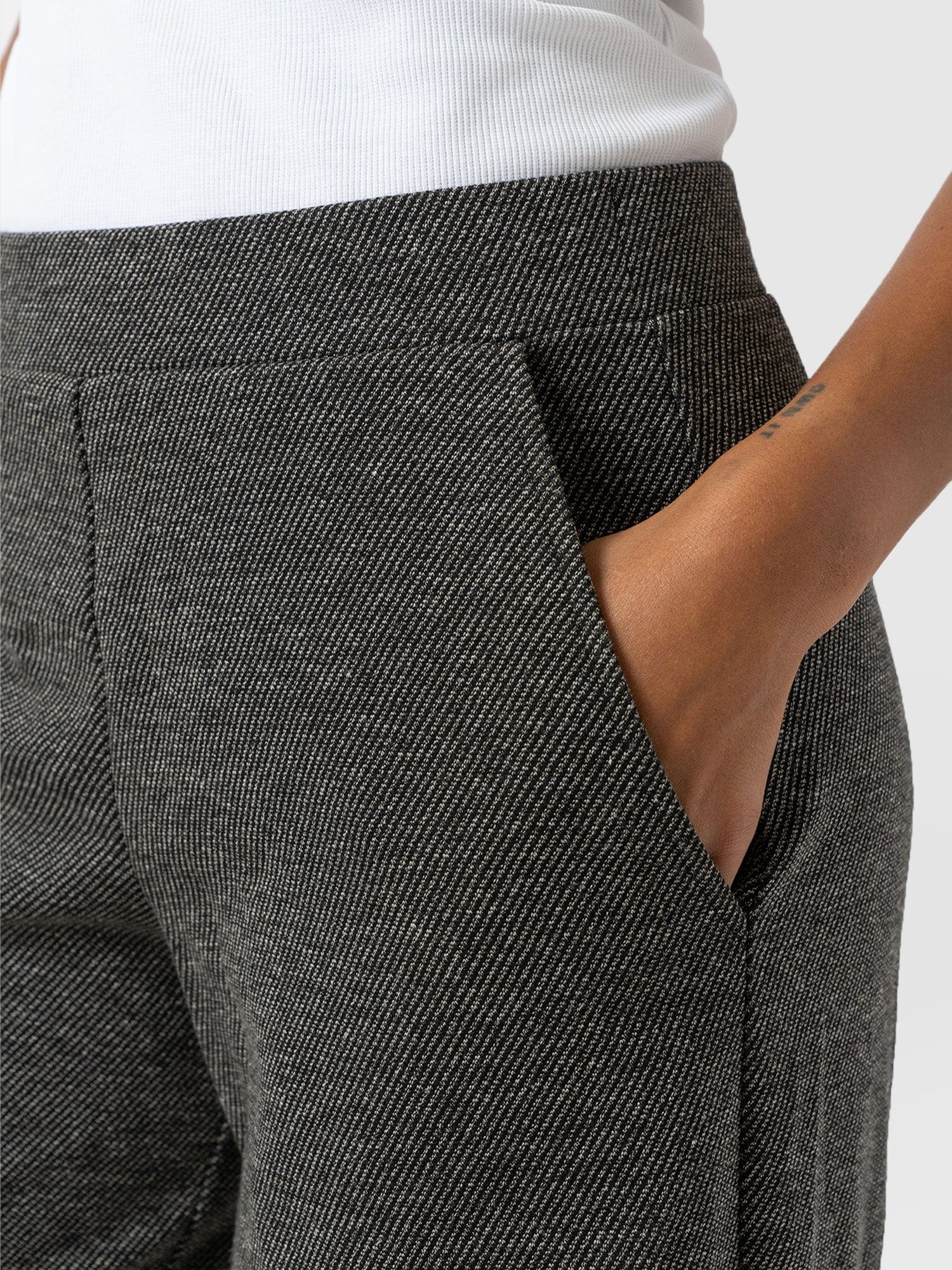 Keller Wide Leg Pant - Grey Twill - Women's Trousers | Saint + Sofia® US