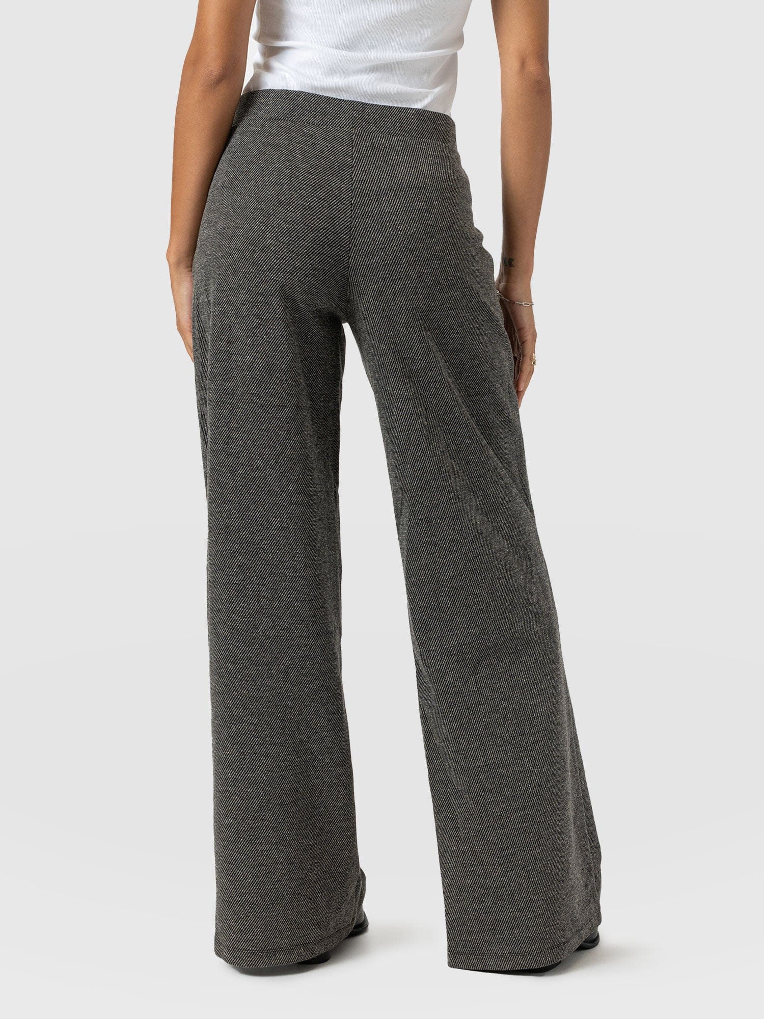Keller Wide Leg Pant - Grey Twill - Women's Trousers | Saint + Sofia® US