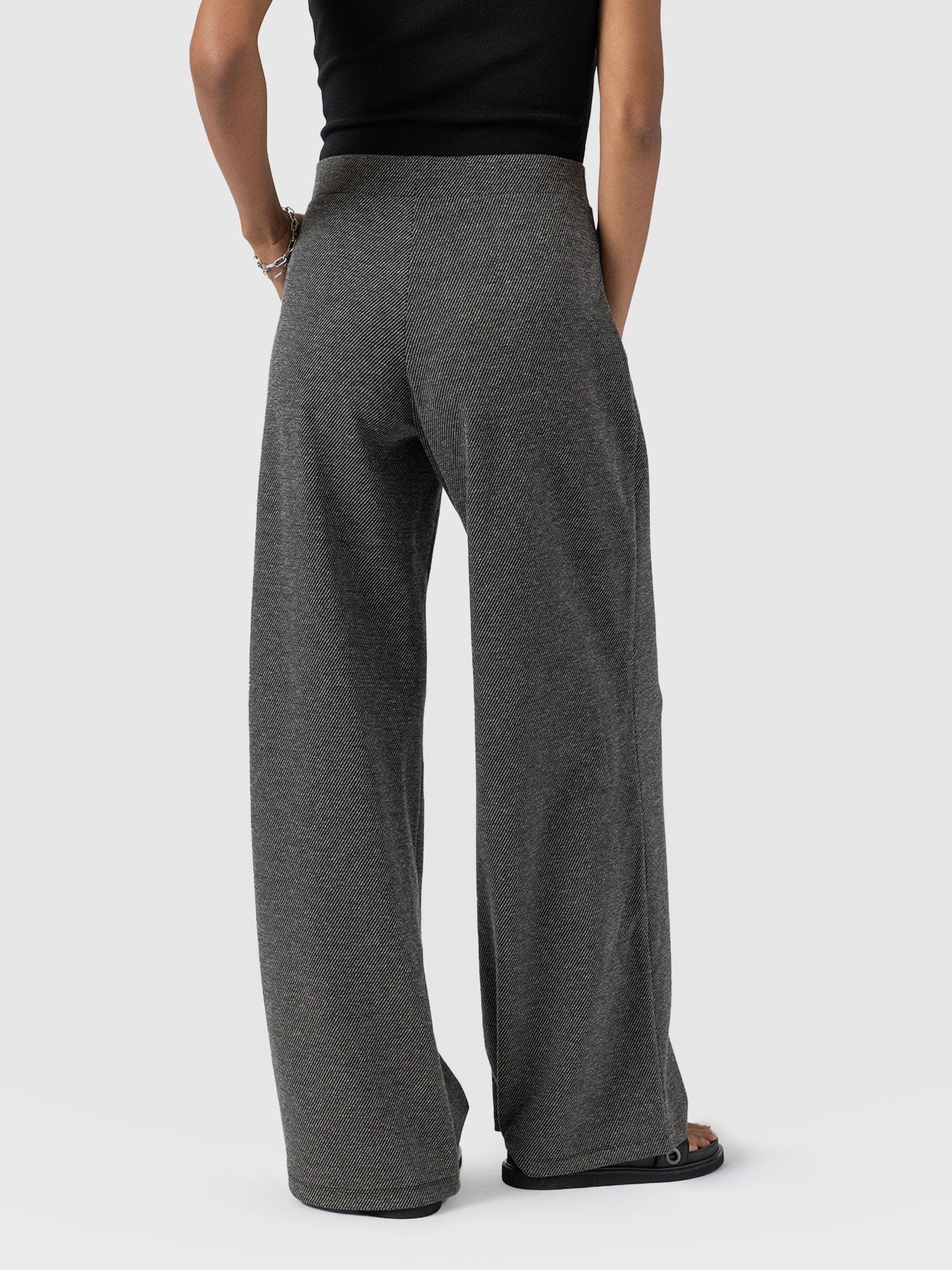 Keller Wide Leg Pant - Grey Twill - Women's Trousers | Saint + Sofia® US