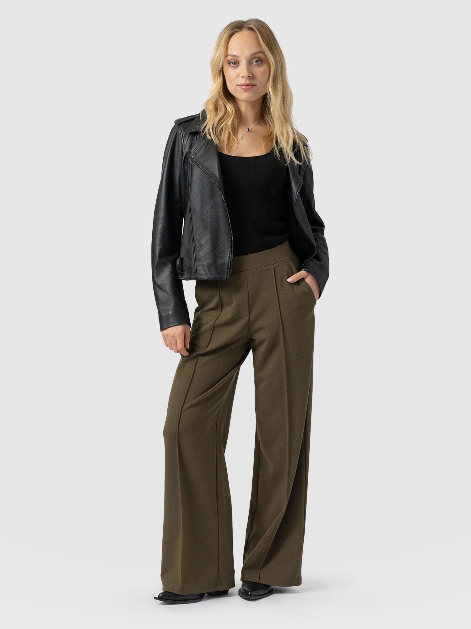 Keller Wide Leg Pant Khaki - Women's Pants | Saint + Sofia® US