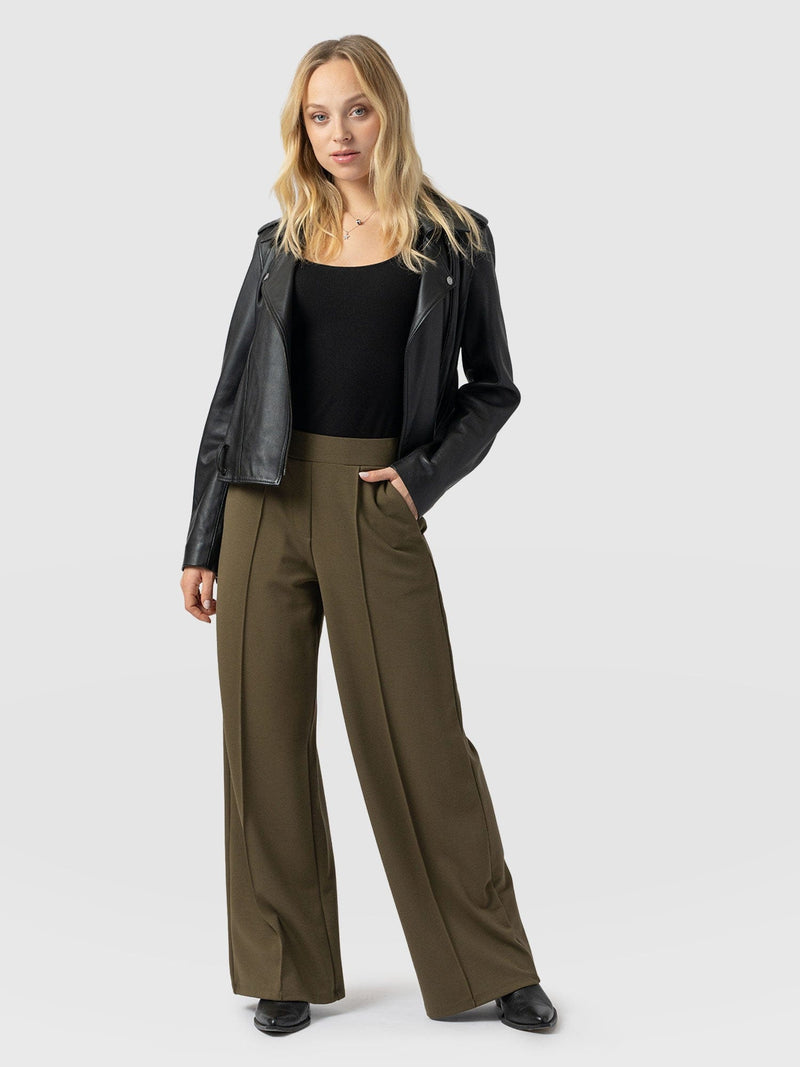 Keller Wide Leg Pant Khaki - Women's Pants | Saint + Sofia® US