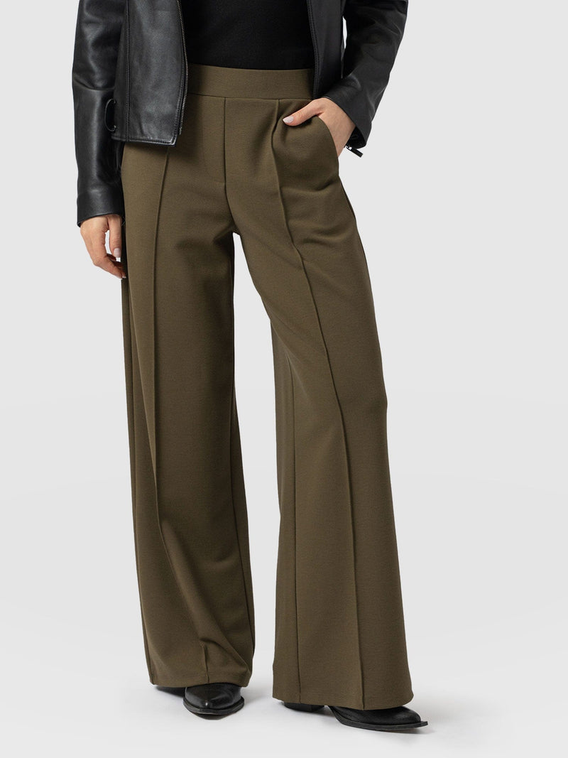 Keller Wide Leg Pant Khaki - Women's Pants | Saint + Sofia® US