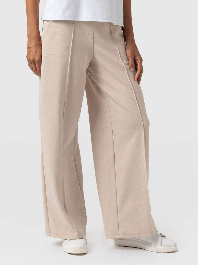 Keller Wide Leg Pant Light Beige - Women's Pants | Saint + Sofia® USA