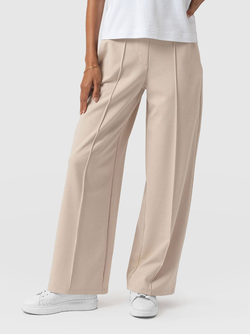 Keller Wide Leg Pant Light Beige - Women's Pants | Saint + Sofia® USA