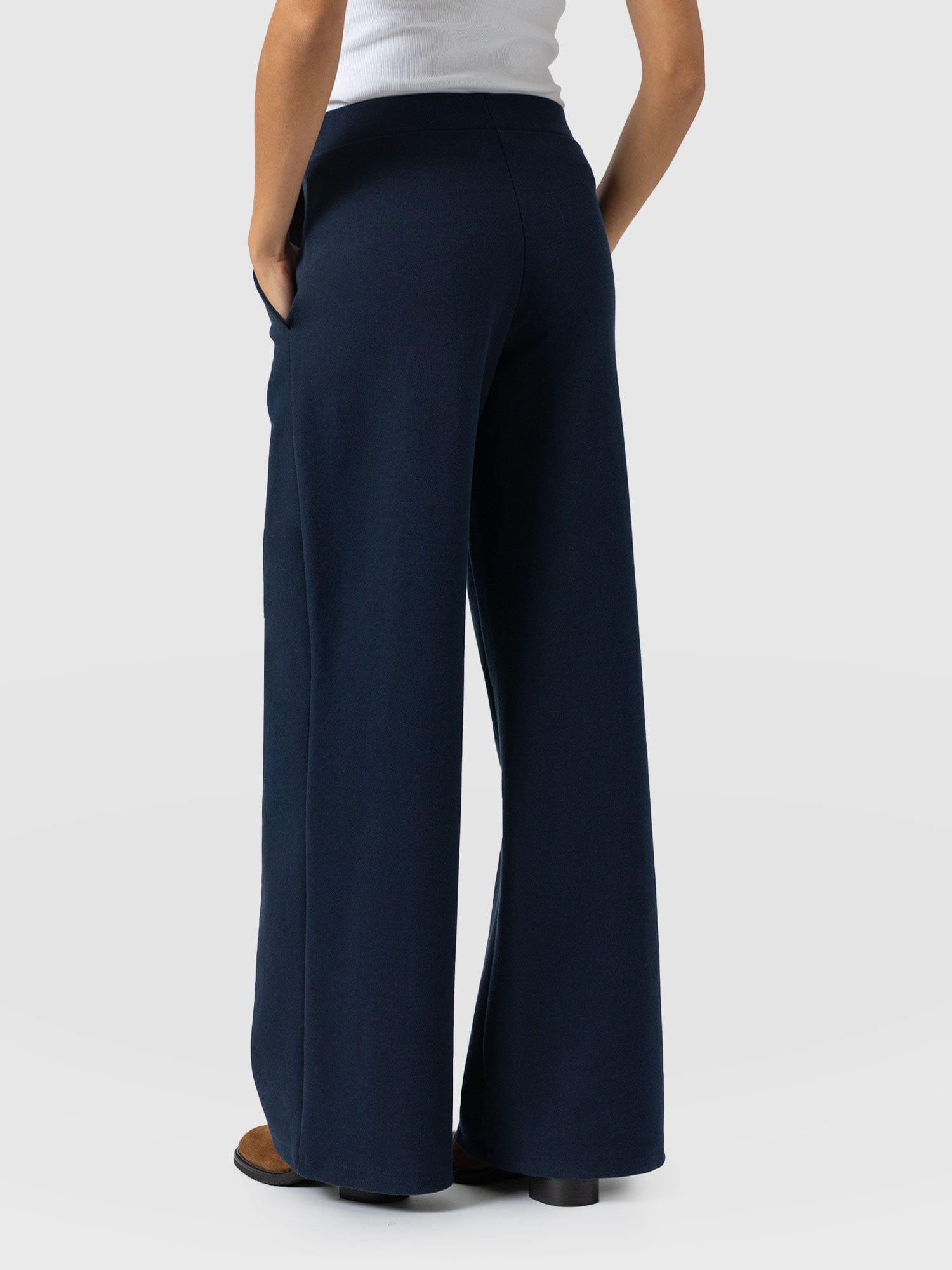 Keller Wide Leg Pant - Navy Twill - Women's Trousers | Saint + Sofia® US