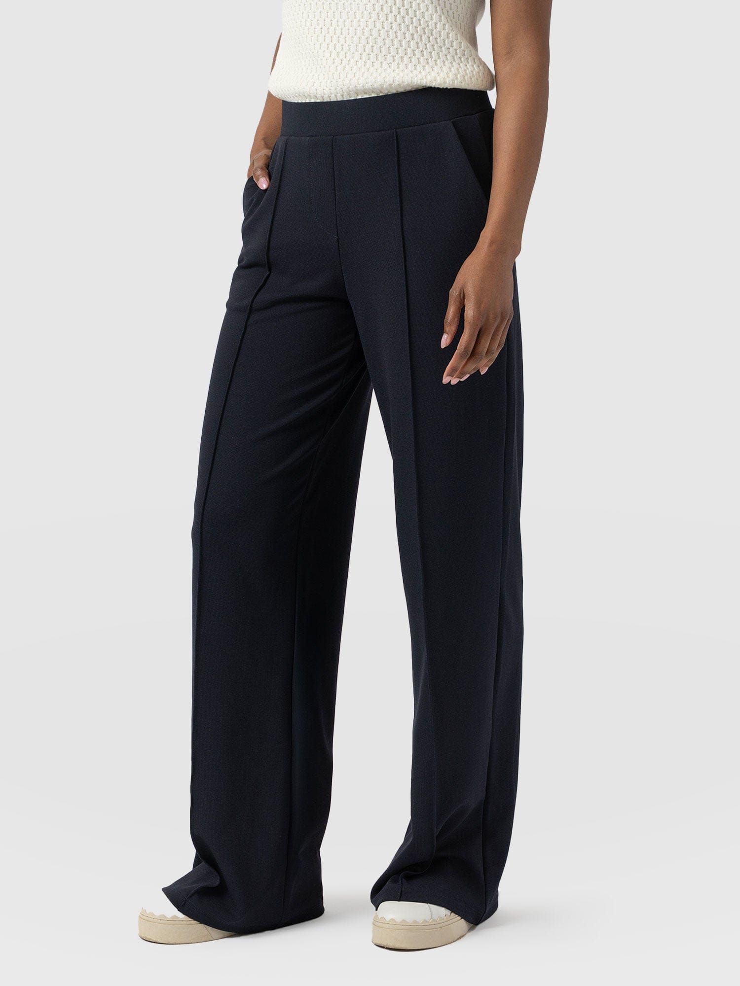 Keller Wide Leg Pant Navy - Women's Pants | Saint + Sofia® USA