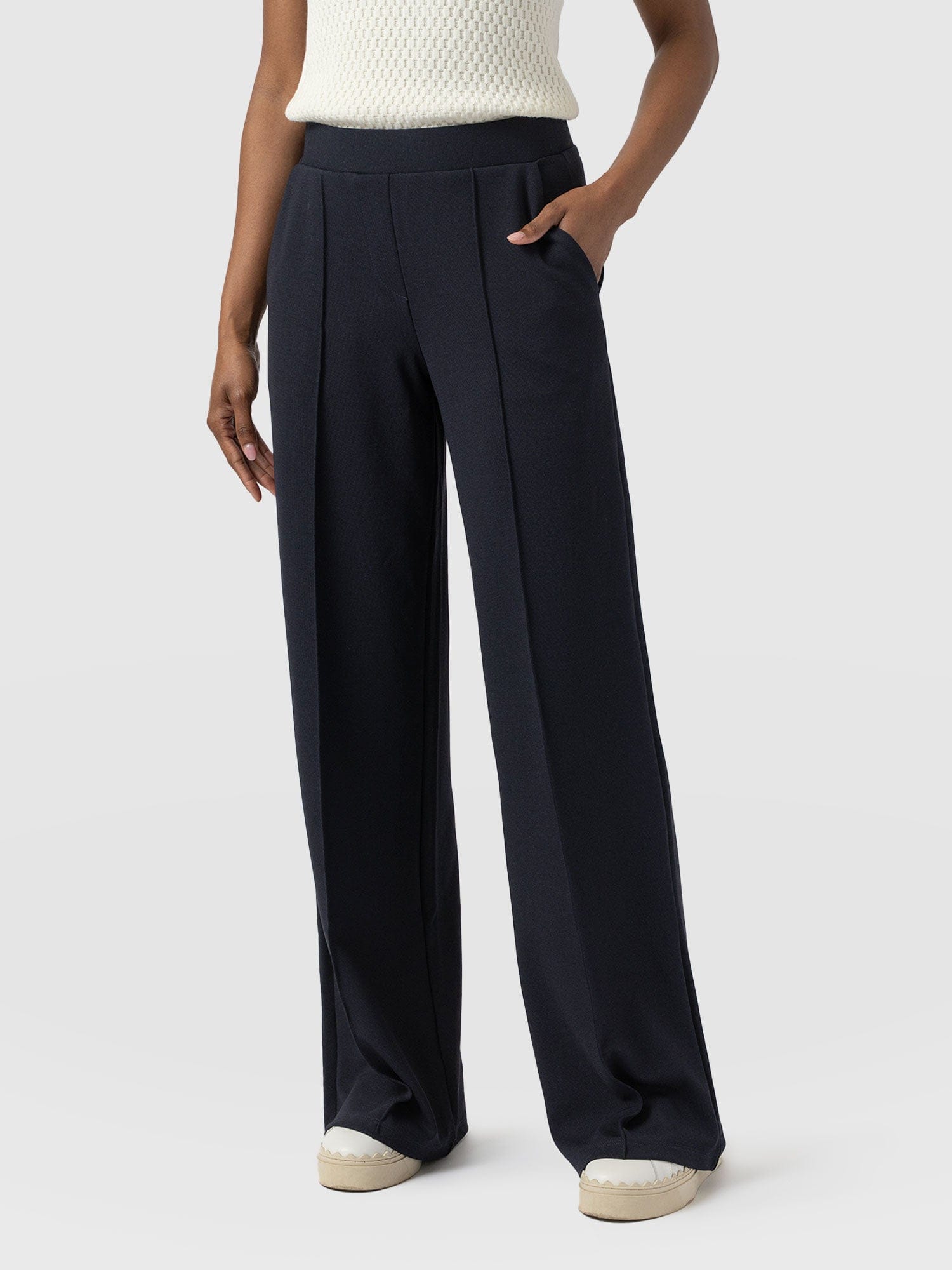 Keller Wide Leg Pant Navy - Women's Pants | Saint + Sofia® USA