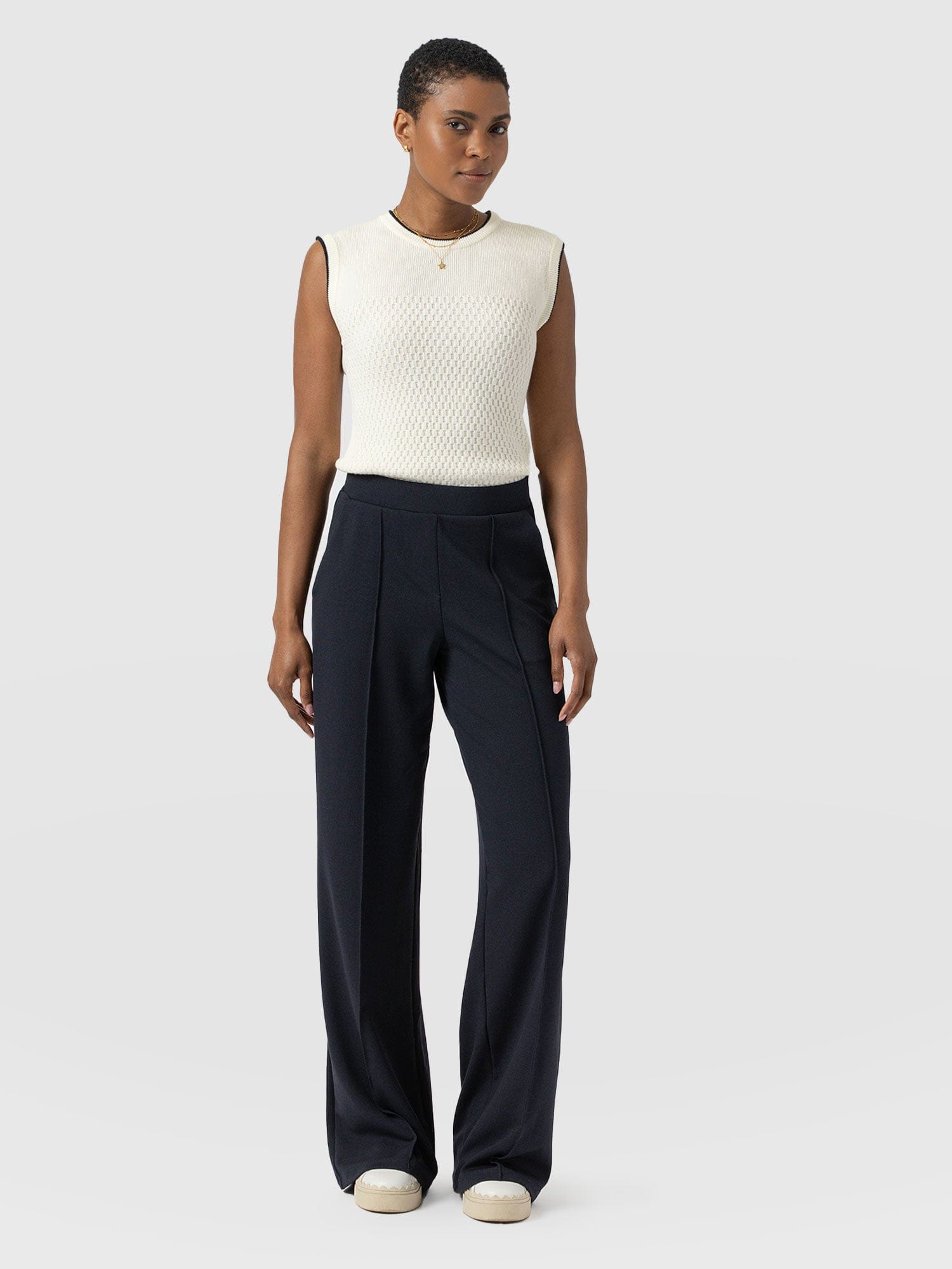 Keller Wide Leg Pant Navy - Women's Pants | Saint + Sofia® USA
