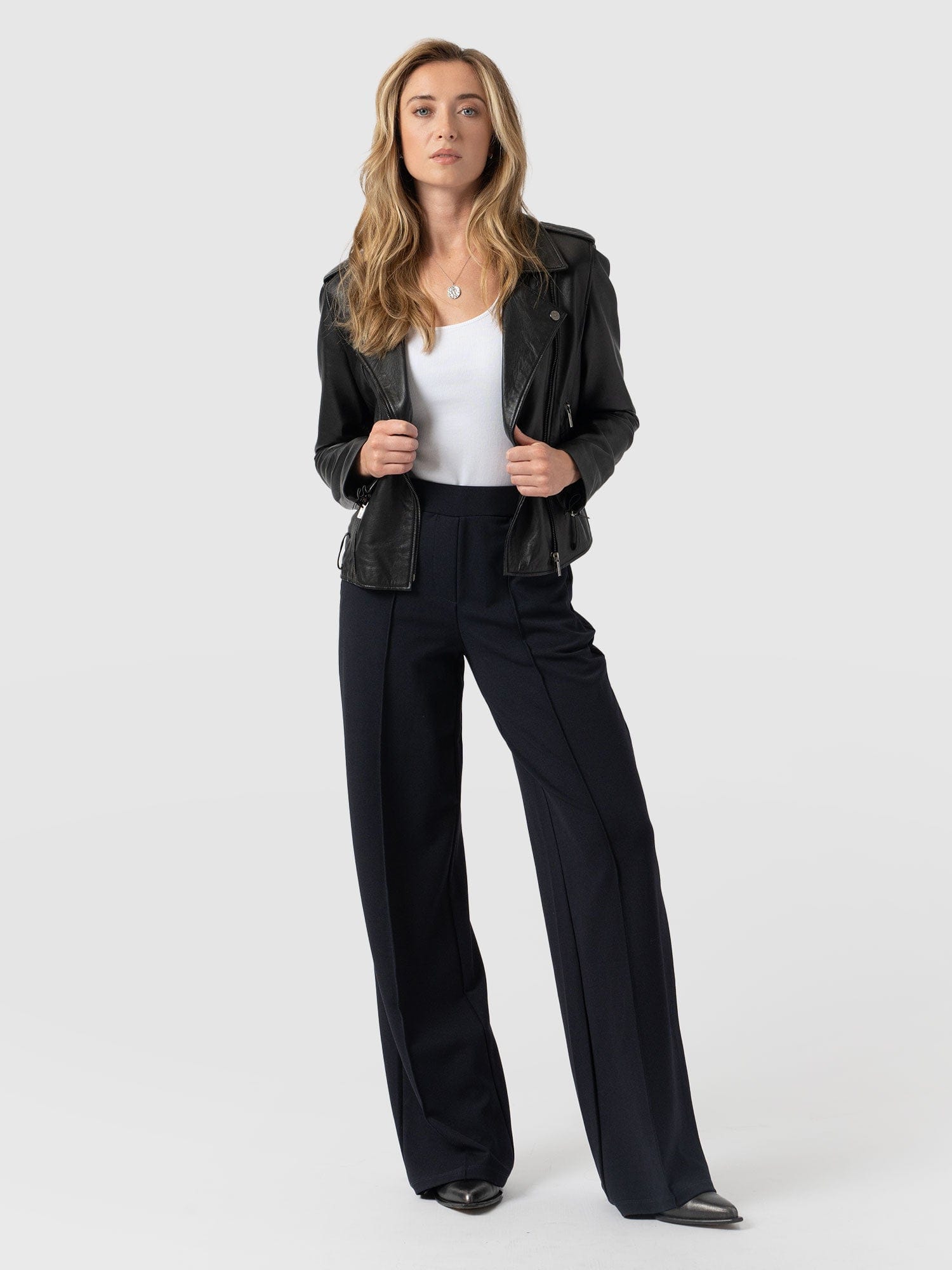 Keller Wide Leg Pant Navy - Women's Pants | Saint + Sofia® USA