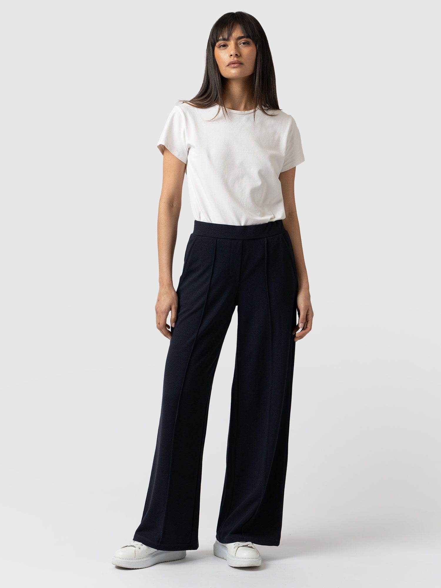 Keller Wide Leg Pant Navy Women's Pants Saint + Sofia® USA Saint — free download
