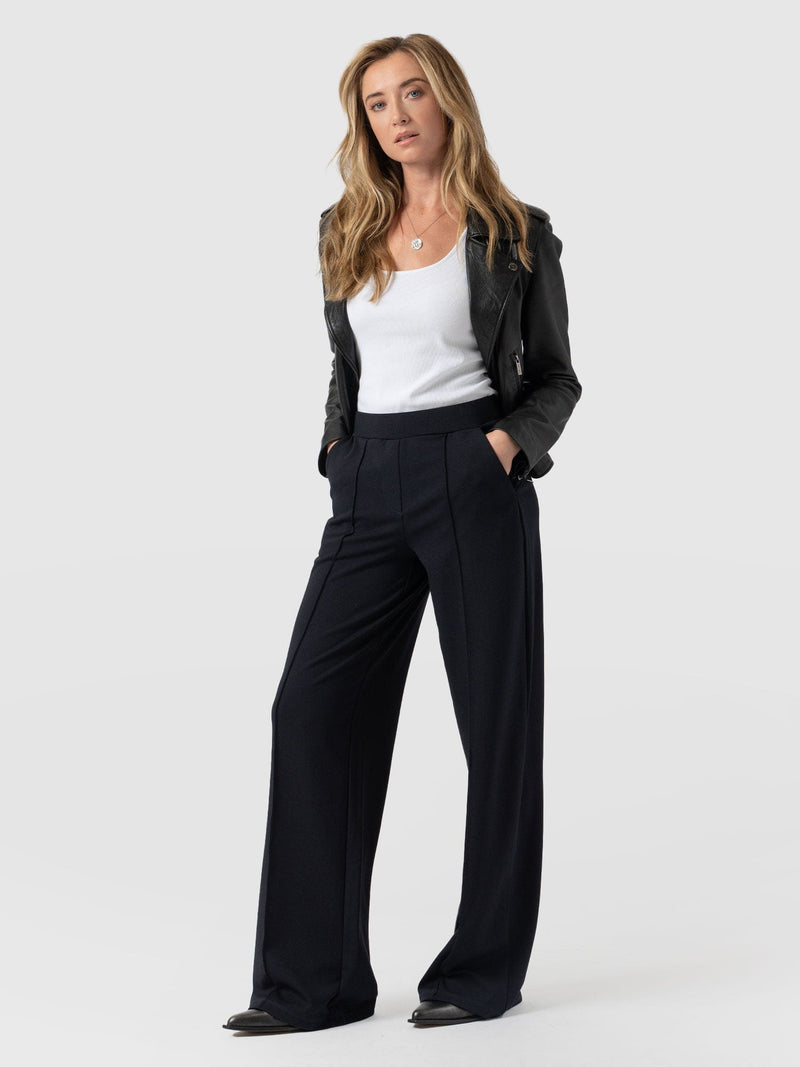 Keller Wide Leg Pant Navy - Women's Pants | Saint + Sofia® USA