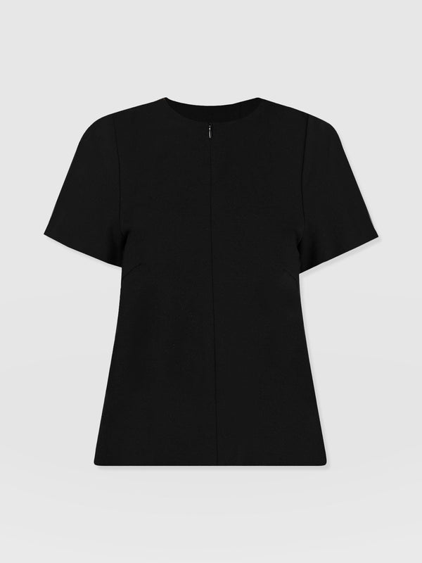 Keller Zip Up Tee Black - Women's T-Shirts | Saint + Sofia® US