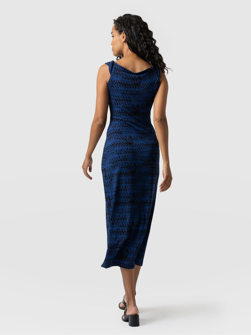 Kelsea Midaxi Dress Navy Ripple - Women's Dresses | Saint + Sofia® USA