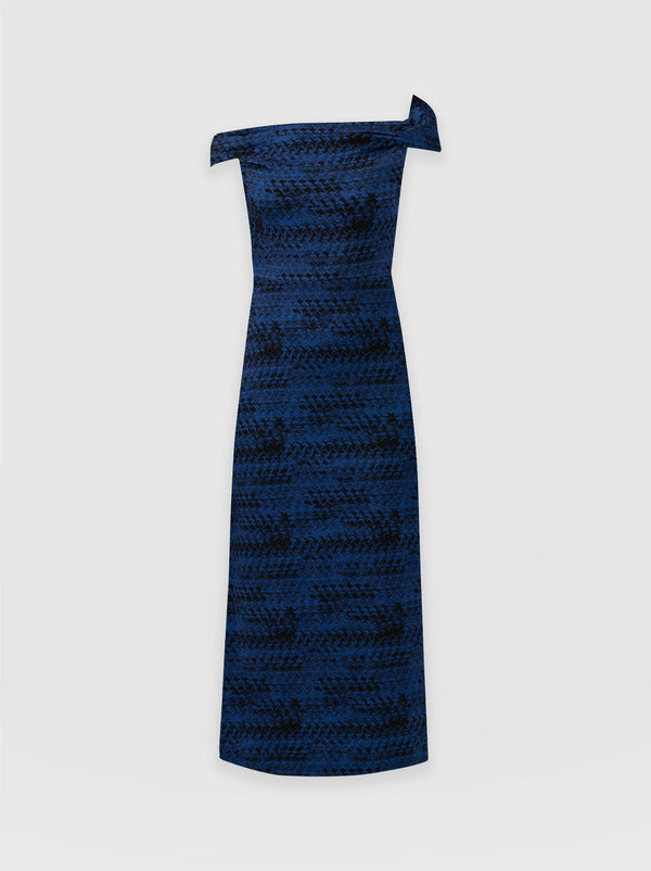 Kelsea Midaxi Dress Navy Ripple - Women's Dresses | Saint + Sofia® USA