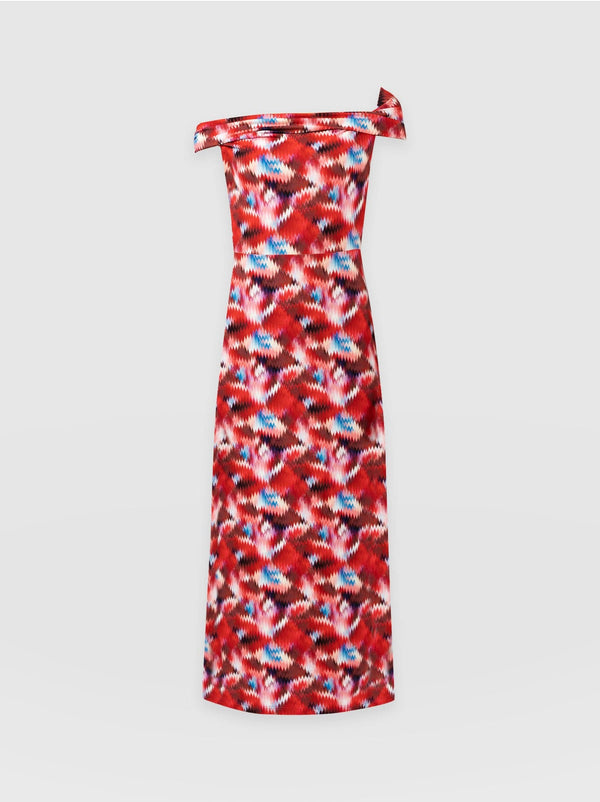 Kelsea Midaxi Dress Red Marble - Women's Dresses | Saint + Sofia® USA