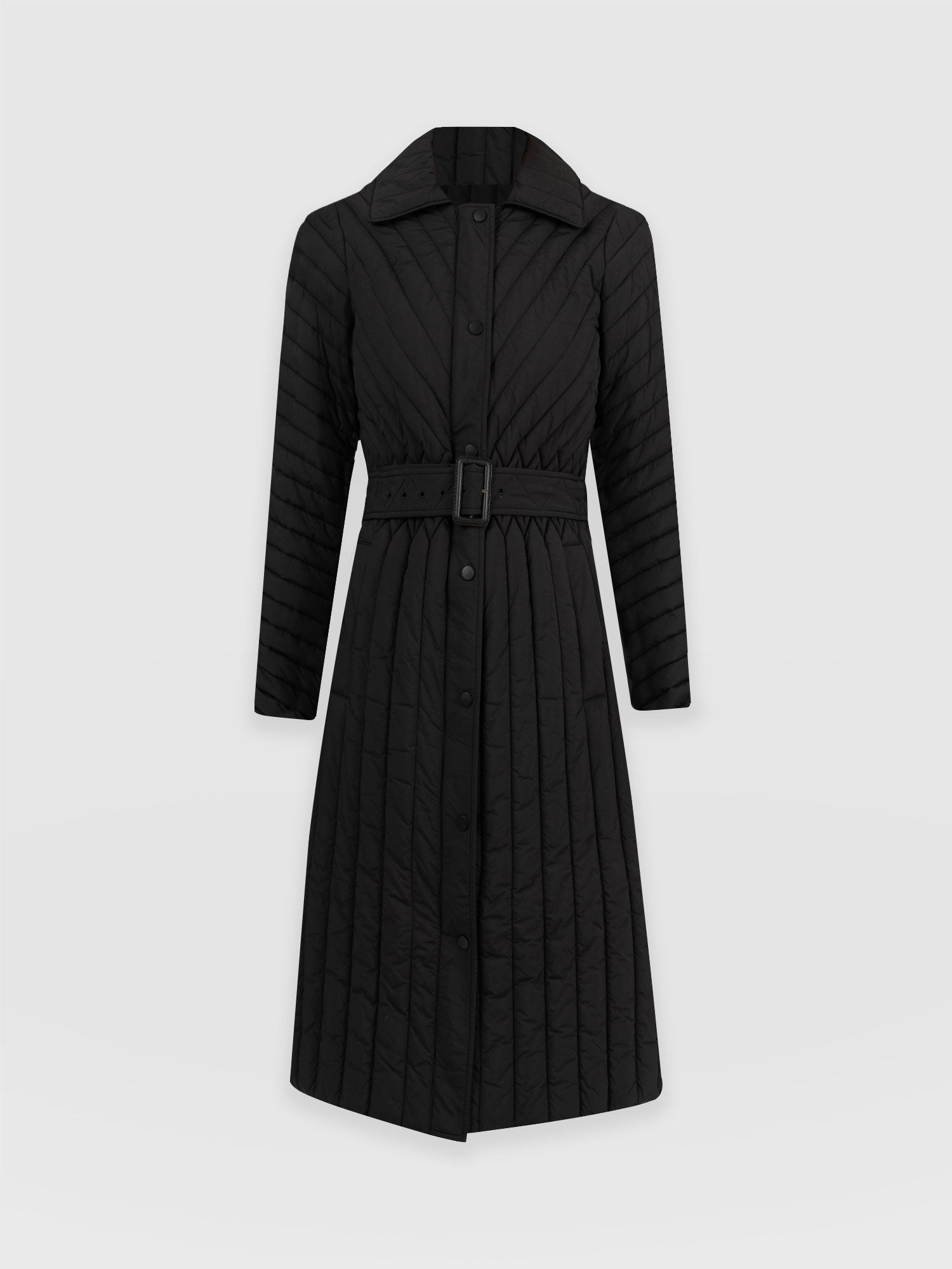 Kelson Quilted Coat - Black